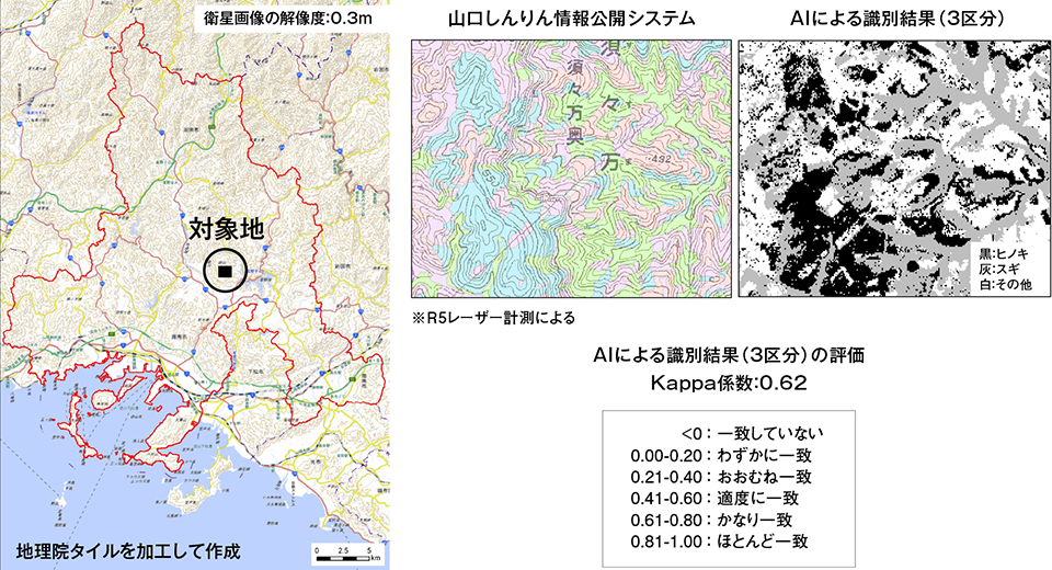衛星画像を用いたスギ・ヒノキ検出